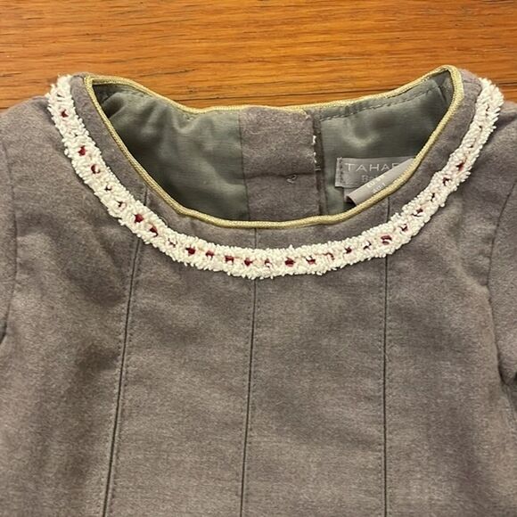 Tahari Baby Gray Pleated Dress Infant Size 12 Months - Picture 3 of 10